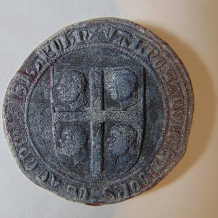 Reverso bula de plomo de Jaime II de Aragón (ACA61)